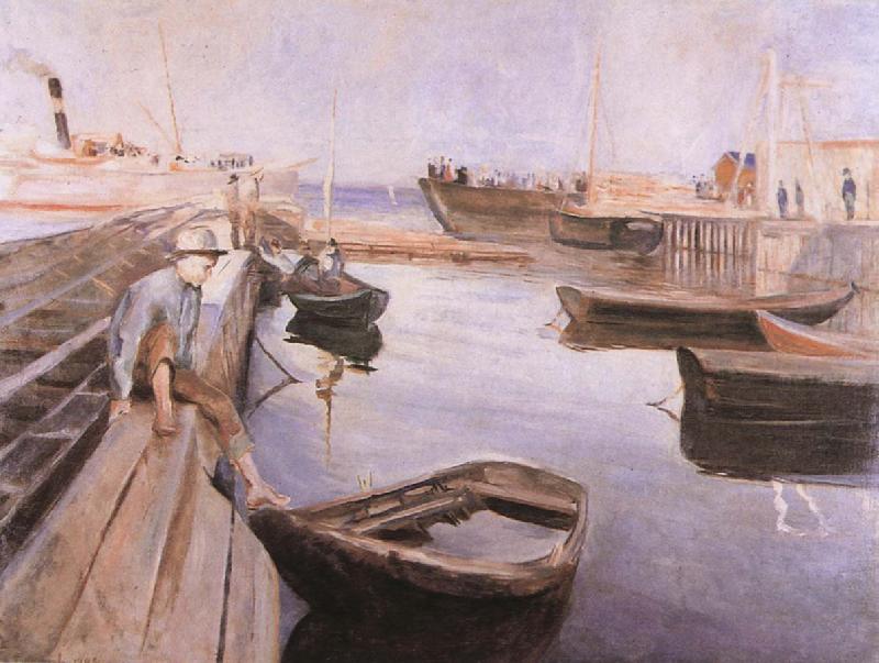 Edvard Munch Post boat oil painting image